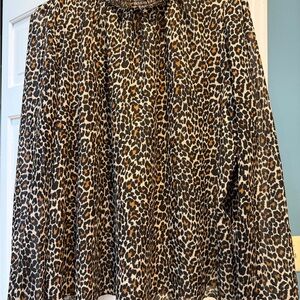 J. Crew Leopard Print Blouse XXL
